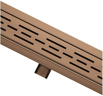 Wiesbaden Drain douchegoot met flens 70 cm. - Geborsteld Koper