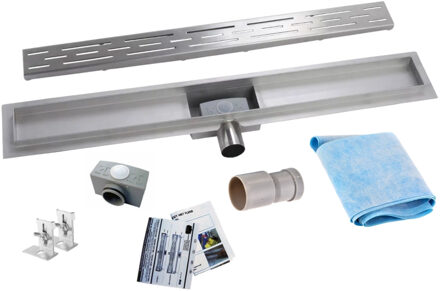 Wiesbaden Eco RVS Douchegoot met Flens 20 cm.