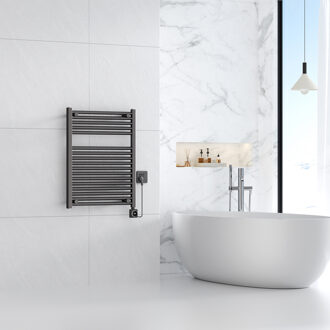 Wiesbaden Elara Elektrische Radiator - Smart WiFi - 76.6x60cm - Gunmetal PVD