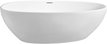Wiesbaden Ellips Vrijstaand Bad - 180x90x60cm - Acryl Glans Wit met Waste Glans Wit
