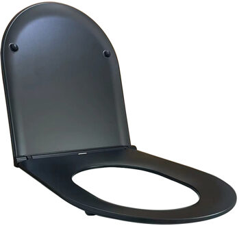 Wiesbaden Flatline Toiletzitting - Softclose en Quick Release - Mat Zwart
