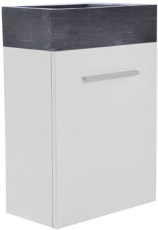 Wiesbaden Fonteinkast Vision met Hardstenen Fontein 40cm Hoogglans Wit