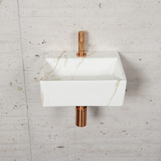 Wiesbaden Fonteinset Carrara Marmerlook Wiesbaden Color Brons Koper (kraangat midden)