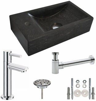 Wiesbaden Fonteinset Hardstenen Fontein - 40x22x10cm - Links - Compleet