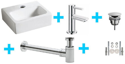 Wiesbaden Fonteinset Leto Fontein en Amador Toiletkraan - Chroom