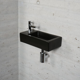 Wiesbaden Fonteinset Mat Zwart Wiesbaden Color Chroom (kraangat links)