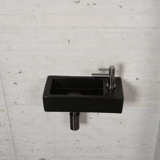 Wiesbaden Fonteinset Mat Zwart Wiesbaden Color Gun Metal (kraangat rechts) Gunmetal