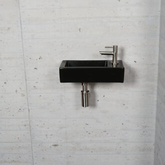 Wiesbaden Fonteinset Mat Zwart Wiesbaden Color RVS (kraangat rechts)