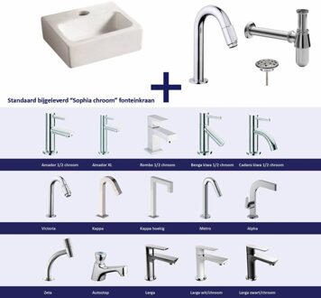 Wiesbaden Fonteinset Mini-pontos 28X24.5X9 cm Chroom Aqua Splash