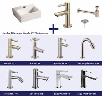 Wiesbaden Fonteinset Mini-pontos 28X24.5X9 cm RVS Aqua Splash