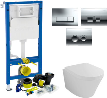 Wiesbaden Geberit UP100 set12 Wiesbaden Vesta 52 cm met Delta Drukplaat Wit