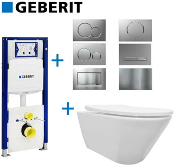 Wiesbaden Geberit UP320 Toiletset set10 Wiesbaden Stereo Mat Wit met Sigma Drukplaat