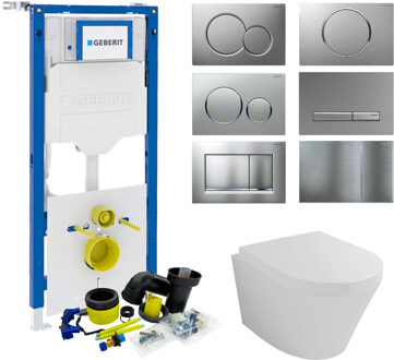 Wiesbaden Geberit UP320 Toiletset set12 Wiesbaden Vesta 52 cm met Sigma drukplaat Wit