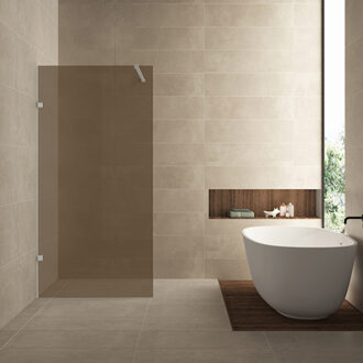 Wiesbaden Glasplaat Wiesbaden Less 120x200 cm 8 mm Nano Vintage Brons Glas