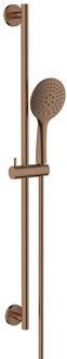 Wiesbaden Glijstangset Wiesbaden Remi Met Handdouche 3 Standen 150 cm Geborsteld Brons Koper