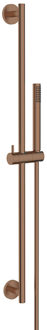 Wiesbaden Glijstangset Wiesbaden Remi Met Staafhanddouche 1 Stand 150 cm Geborsteld Brons Koper