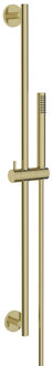 Wiesbaden Glijstangset Wiesbaden Remi Met Staafhanddouche 1 Stand 150 cm Geborsteld Messing
