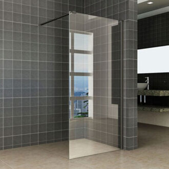Wiesbaden Graffic Inloopdouche 100x200cm Nano Safety Glass Zwart