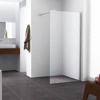 Wiesbaden Graffic Inloopdouche 120x200 cm - Nano Safety Glas Chroom