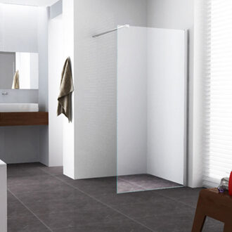 Wiesbaden Graffic Inloopdouche 80x200 cm - Nano Safety Glass Helder Chroom