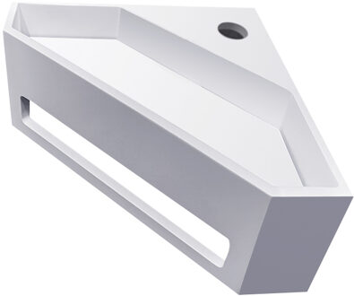 Wiesbaden Hoekfontein Wiesbaden Julia 35x35x20cm Solid Surface Mat Wit