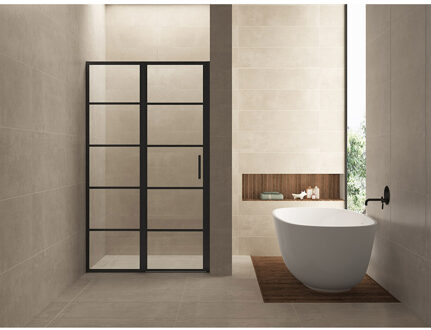 Wiesbaden Horizon nisdeur met vast deel 100cm 8mm NANO