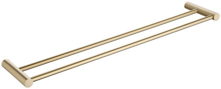 Wiesbaden Ida - Dubbele Handdoekrek - 60cm - Geborsteld Messing