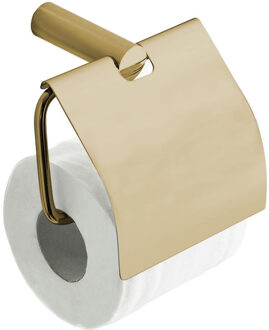 Wiesbaden Ida Toiletrolhouder met Klep - Geborsteld Messing