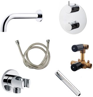 Wiesbaden Inbouw Badkraanset Wiesbaden Baduitloop 20 cm Chroom (Compleet)