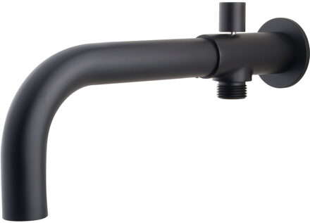 Wiesbaden Inbouw Baduitloop met Omstel - Rond - 23cm - Mat Zwart