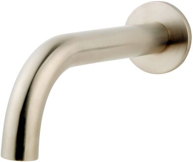 Wiesbaden inbouw-baduitloop rond 20 cm 1/2, geborsteld staal