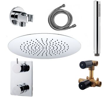 Wiesbaden Inbouw Regendouche set 06 Caral Round Chroom