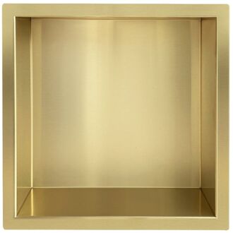 Wiesbaden Inbouwnis | Exellence | 30x30x10cm | Geborsteld Messing Goud