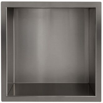 Wiesbaden Inbouwnis Wiesbaden Novi 30x30x10cm Gunmetal