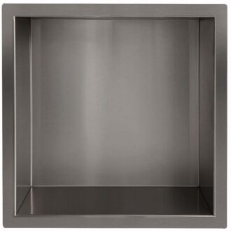 Wiesbaden Inbouwnis Wiesbaden Novi 30x30x10cm Gunmetal
