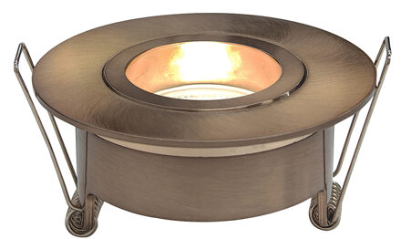 Wiesbaden Inbouwspot Enkel Wiesbaden Spotz Dimbaar IP65 Geborsteld Brons Koper