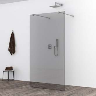 Wiesbaden Inloopdouche 110x200cm - Nano Coating Rookglas