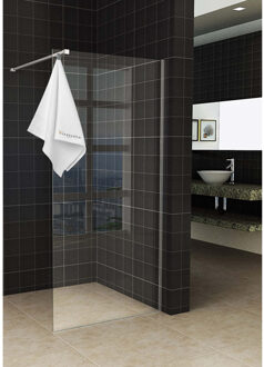 Wiesbaden Inloopdouche Met Handdoekhouder Wiesbaden Sita Helder Glas 80x200 cm 8 mm Chroom