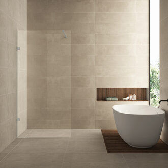 Wiesbaden Inloopdouche Wiesbaden Less 80x200 cm 8 mm Nano Helder Glas Geborsteld Staal RVS