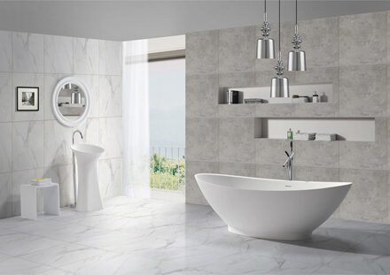 Wiesbaden Jasmijn Solid Surface Vrijstaand Bad - 186.5x84x59.5cm - Mat Wit