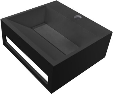 Wiesbaden Julia - Fontein - 35x28x12.5cm - Solid Surface Mat Zwart