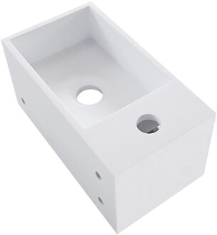 Wiesbaden Julia - Fontein - Links - 35x20x16cm - Solid Surface Mat Wit