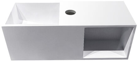 Wiesbaden Julia - Fontein met Nis - 52x20x20cm - Solid Surface Mat Wit
