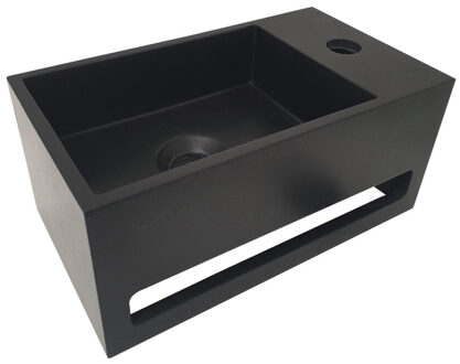 Wiesbaden Julia fontein Solid Surface 35 x 20 x 16 cm mat zwart rechts