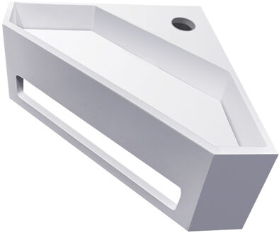 Wiesbaden Julia - Hoekfontein - 35x35x16cm - Solid Surface Mat Wit