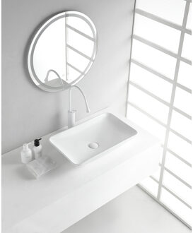 Wiesbaden Karé Waskom Rechthoekig - 58x36x11.5cm - Keramiek - Glans Wit