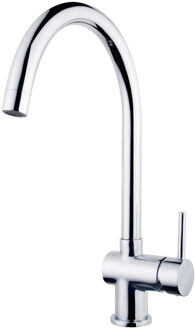 Wiesbaden Keukenkraan Caral Mengkraan Rond Chroom 1 Greeps Draaibaar Uitloop