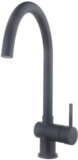 Wiesbaden Keukenkraan Caral Mengkraan Rond Mat Zwart 1 Greeps Draaibaar Uitloop