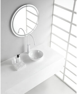 Wiesbaden Kimo Waskom Rond - 28x10cm - Keramiek - Glans Wit