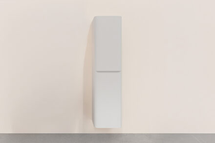 Wiesbaden Kolomkast Wiesbaden Novira 160x40x35 cm Afgeronde Hoeken Geribbeld Mat Wit